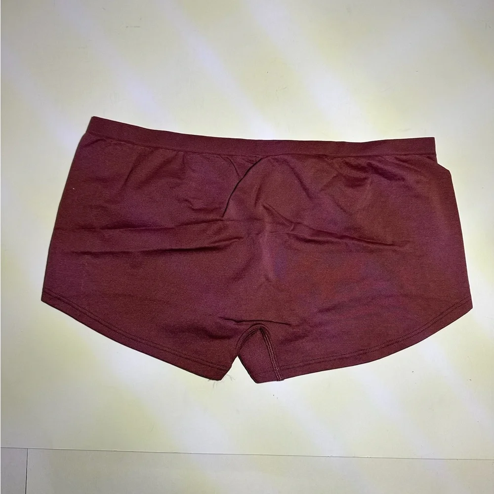 NWT Auden Seamless Boyshort Underwear Medium 8-10 “Red” Wine Burgundy Color - Picture 7 of 8